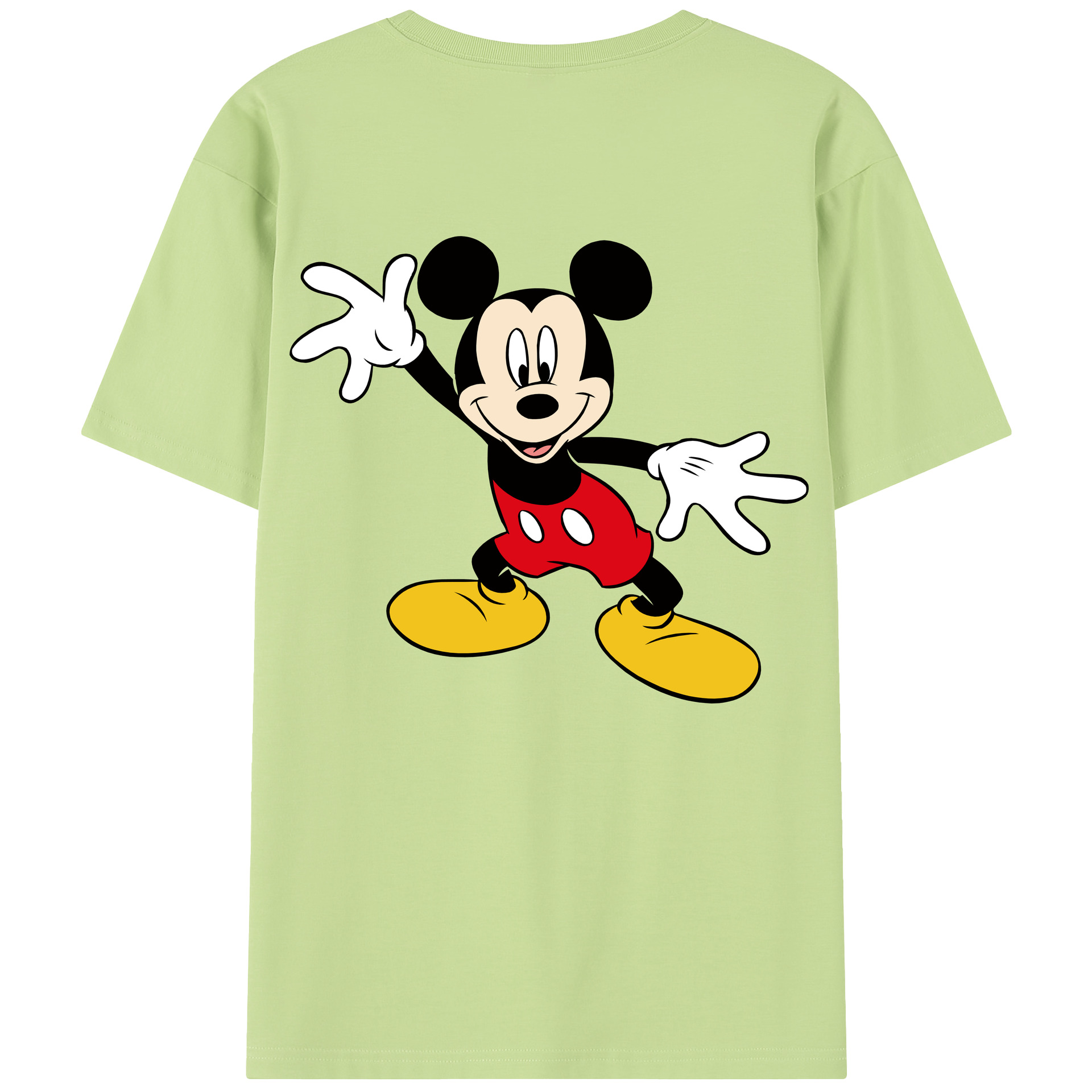 （画像用） ミッキーマウス Mickey Mouse 綿100％半袖Tシャツ（背面プリント）
